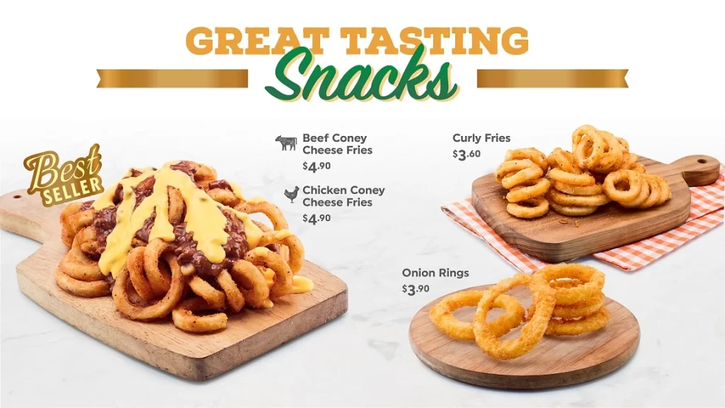 A W Snacks Menu