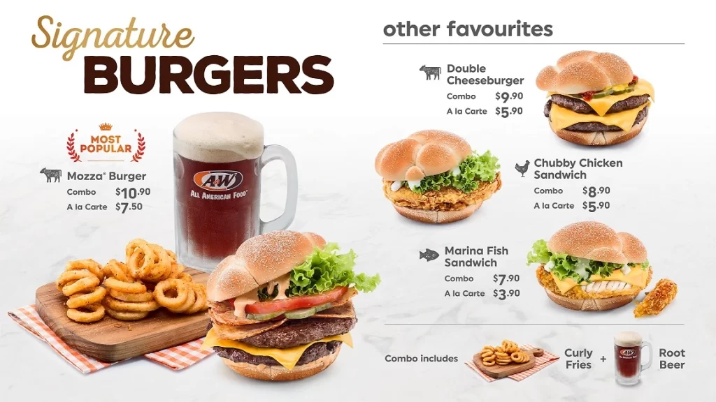 A&W Menu