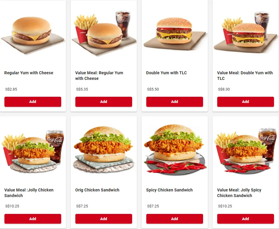 JOLLIBEE BURGERS