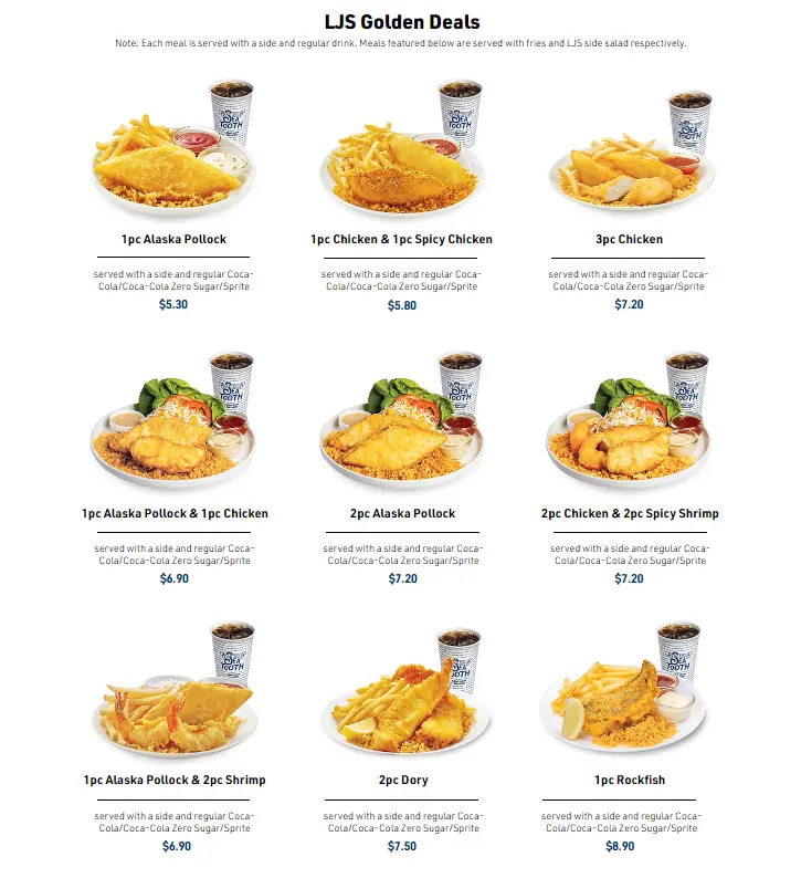 Long John Silvers Lunch Dinner Menu Prices