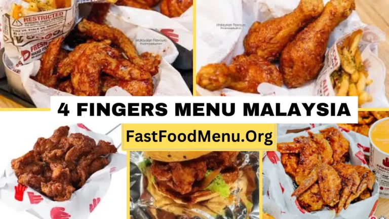 4 Fingers Menu Updated Prices 2024 In Malaysia