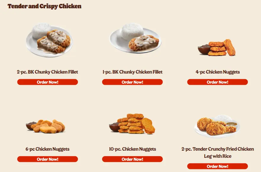 BURGER KING TENDER CRISPY CHICKEN