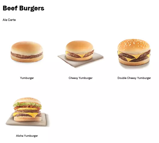 JOLLIBEE BEEF BURGER MENU