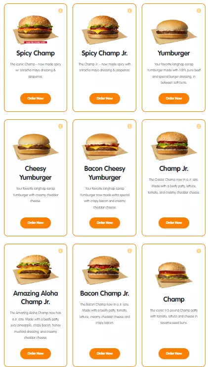 JOLLIBEE BURGERS