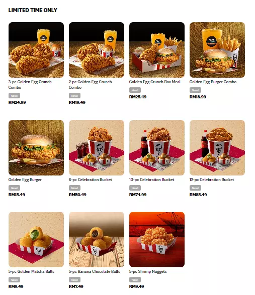 KFC Menu