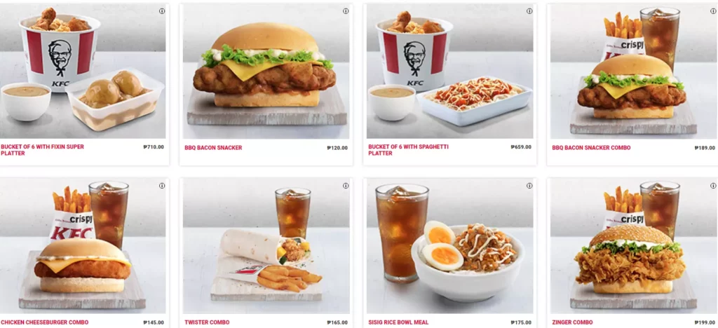 KFC WHATS HOT MENU 