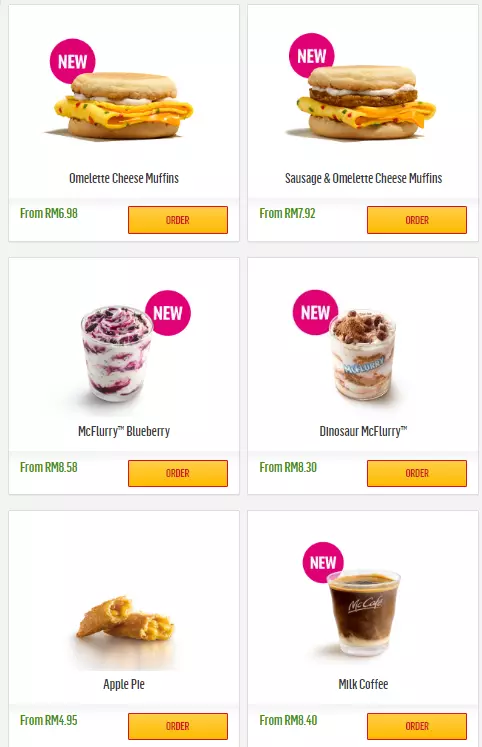 McDonald’s Menu