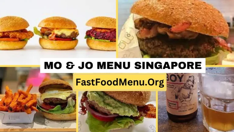 Mo & Jo Menu Updated Prices 2024 In Singapore