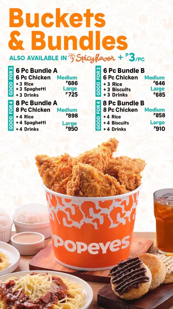 POPEYES BUCKETS BUNDLES