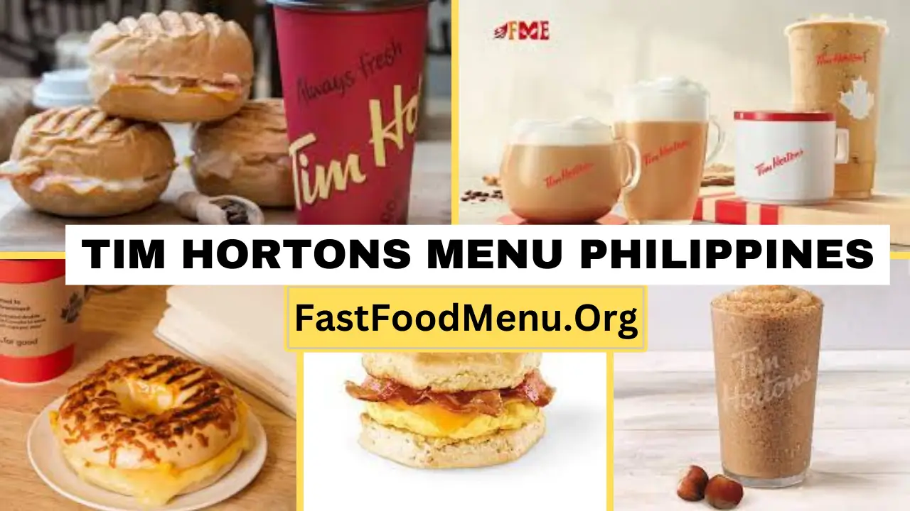 Tim Hortons Menu