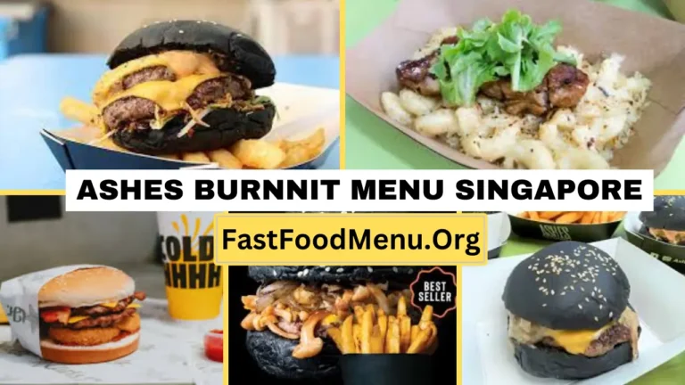 Ashes Burnnit Menu Updated Prices 2024 In Singapore