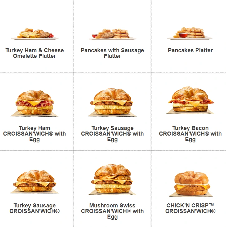 BURGER KING BREAKFAST MENU PRICES