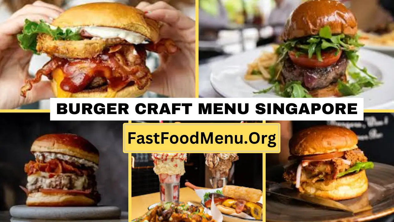 Burger Craft Menu