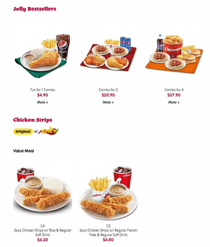 CHICKENJOY VALUE MEALS MENU PRICES