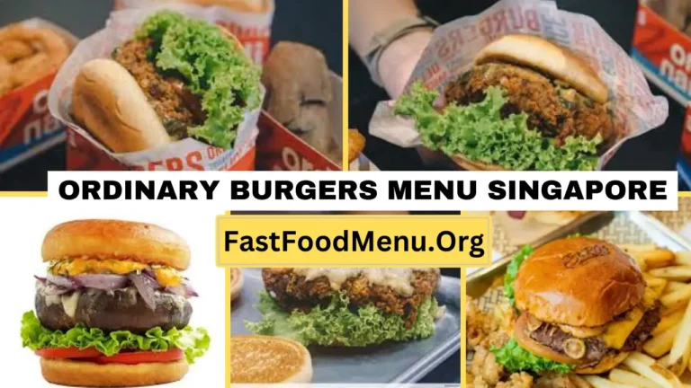 Ordinary Burgers Menu Updated Prices 2024 In Singapore