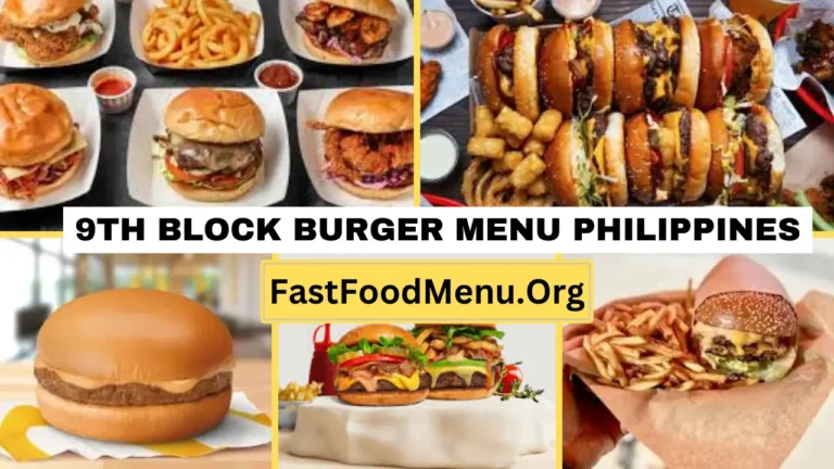 9th Block Burger Menu Updated Prices 2024 In Philippines