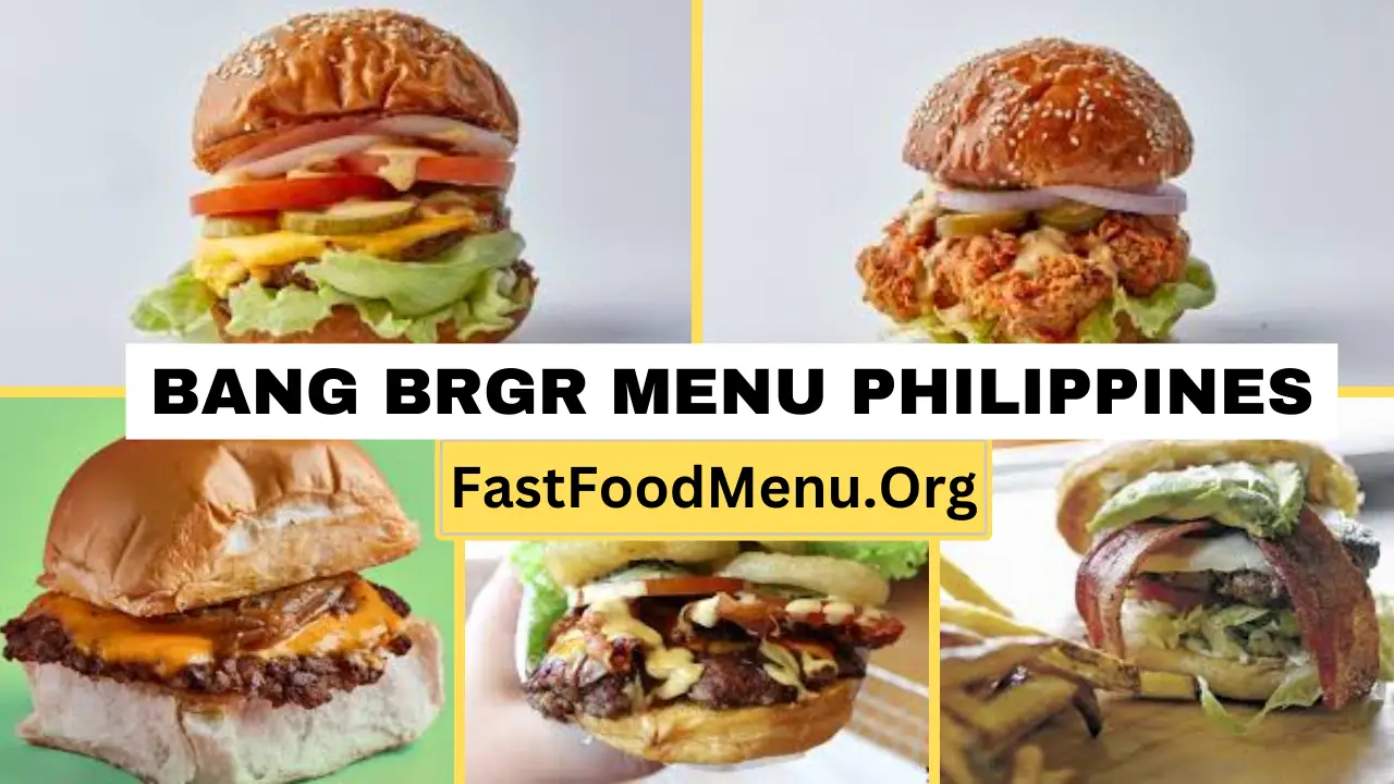 Bang Brgr Menu