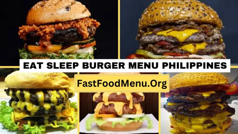 Eat Sleep Burger Menu Updated Prices 2024 In Philippines