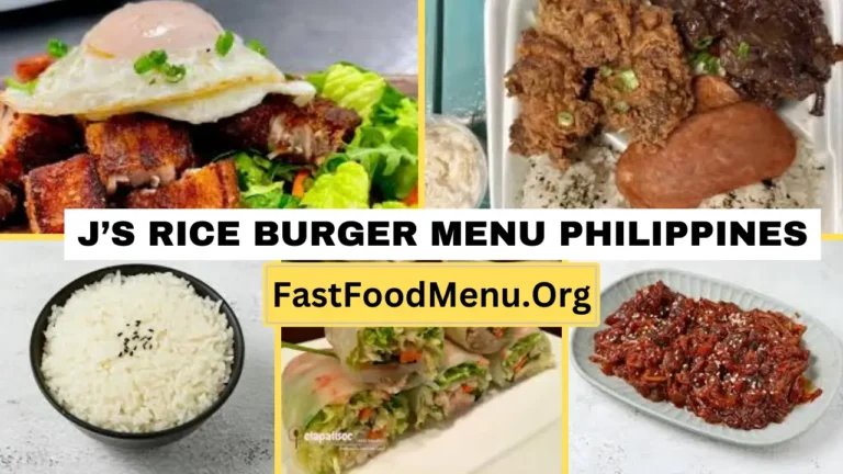 J’s Rice Burger Menu Updated Prices 2024 In Philippines