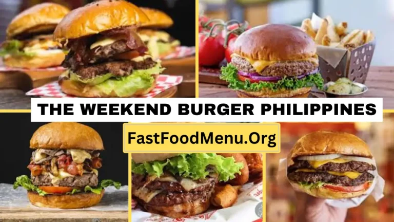 The Weekend Burger Menu Updated Prices 2024 In Philippines