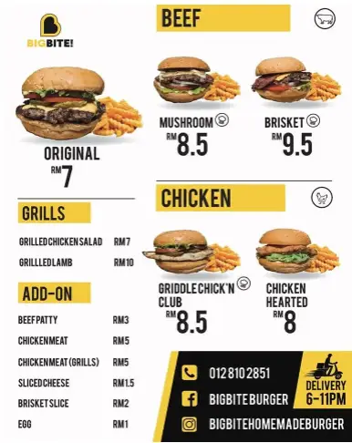 BIGBITE BURGER Menu