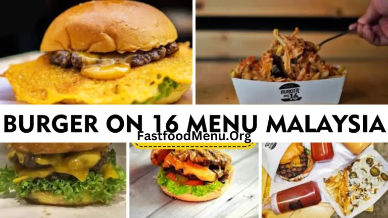 Burger on 16 Menu Updated Prices 2024 In Malaysia