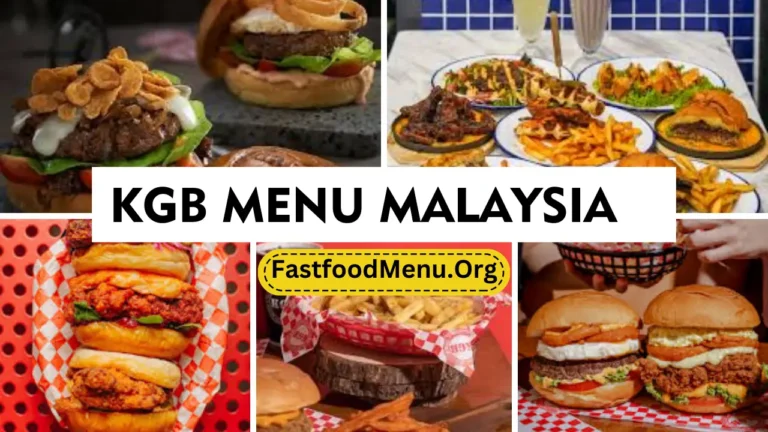 KGB Menu Updated Prices 2024 In Malaysia