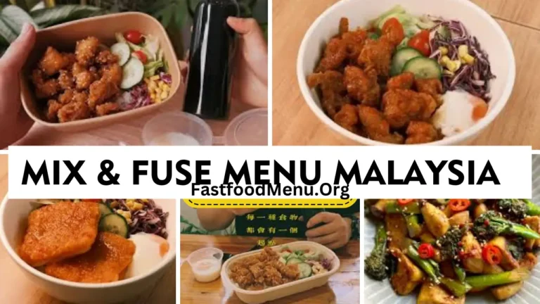 Mix & Fuse Menu Updated Prices 2024 In Malaysia