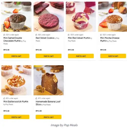 POP MEALS DESSERTS Menu Prices