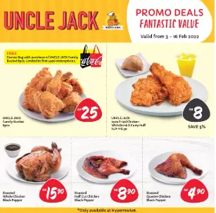 Uncle Jack Menu